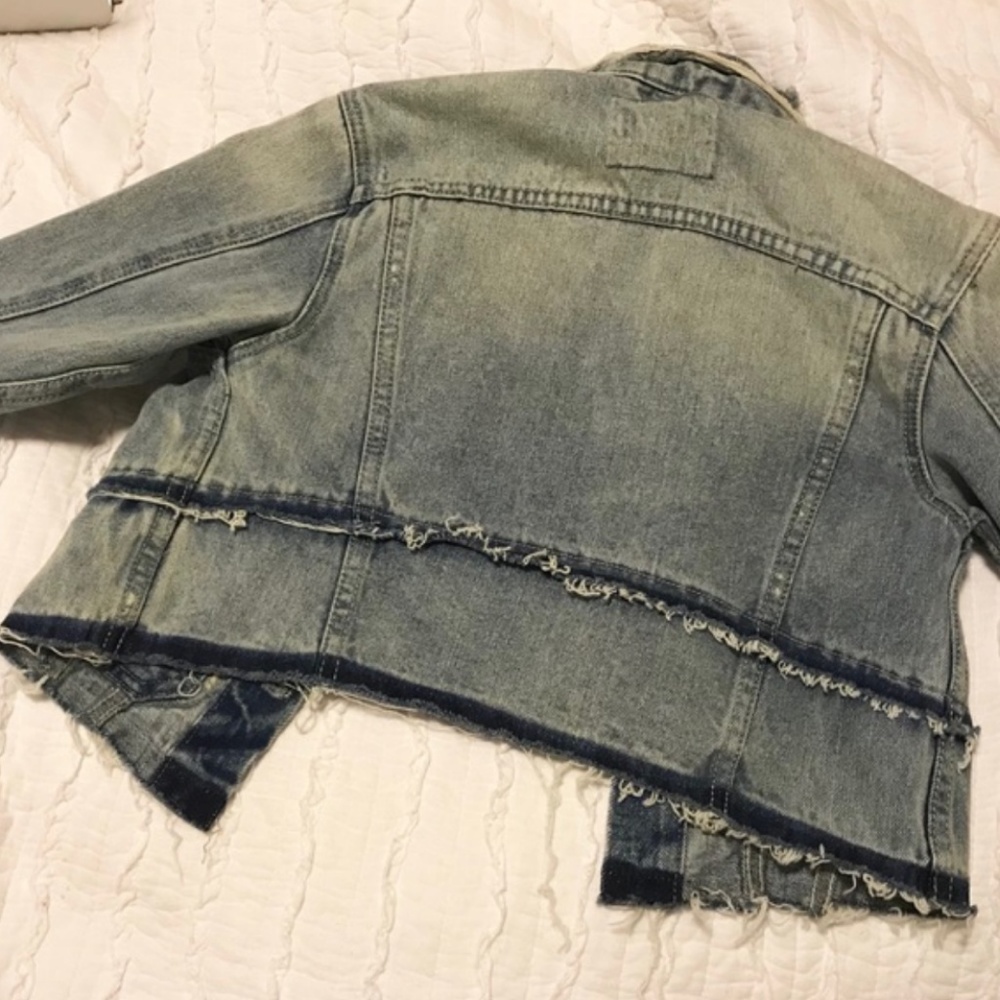 LF Carmar Denim Distressed Slight Crop Jacket - Picture 5 of 6